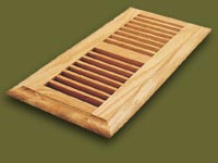 Volko Wooden Vents Floor Grilles & Wood Registers...your source for oak a/c heat wooden registers, grates and custom wood vents for floor and wall & ceiling application...classic style