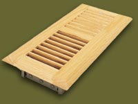 Volko Wooden Vents Floor Grilles & Wood Registers...your source for oak a/c heat wooden registers, grates and custom wood vents for floor and wall & ceiling application...roundover vent